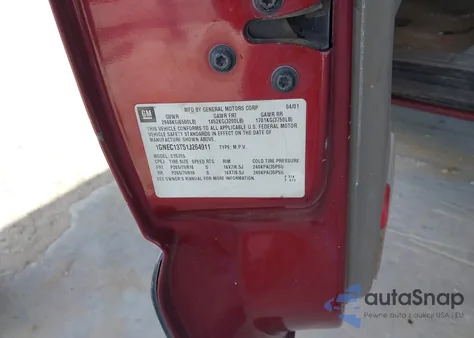 2001 Chevrolet Tahoe Ls z USA, uszkodzony, nr VIN 1GNEC13T51J264911